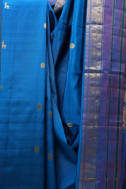 Peacock Blue Kanjeevaram Silk Saree - SRPBKSS925