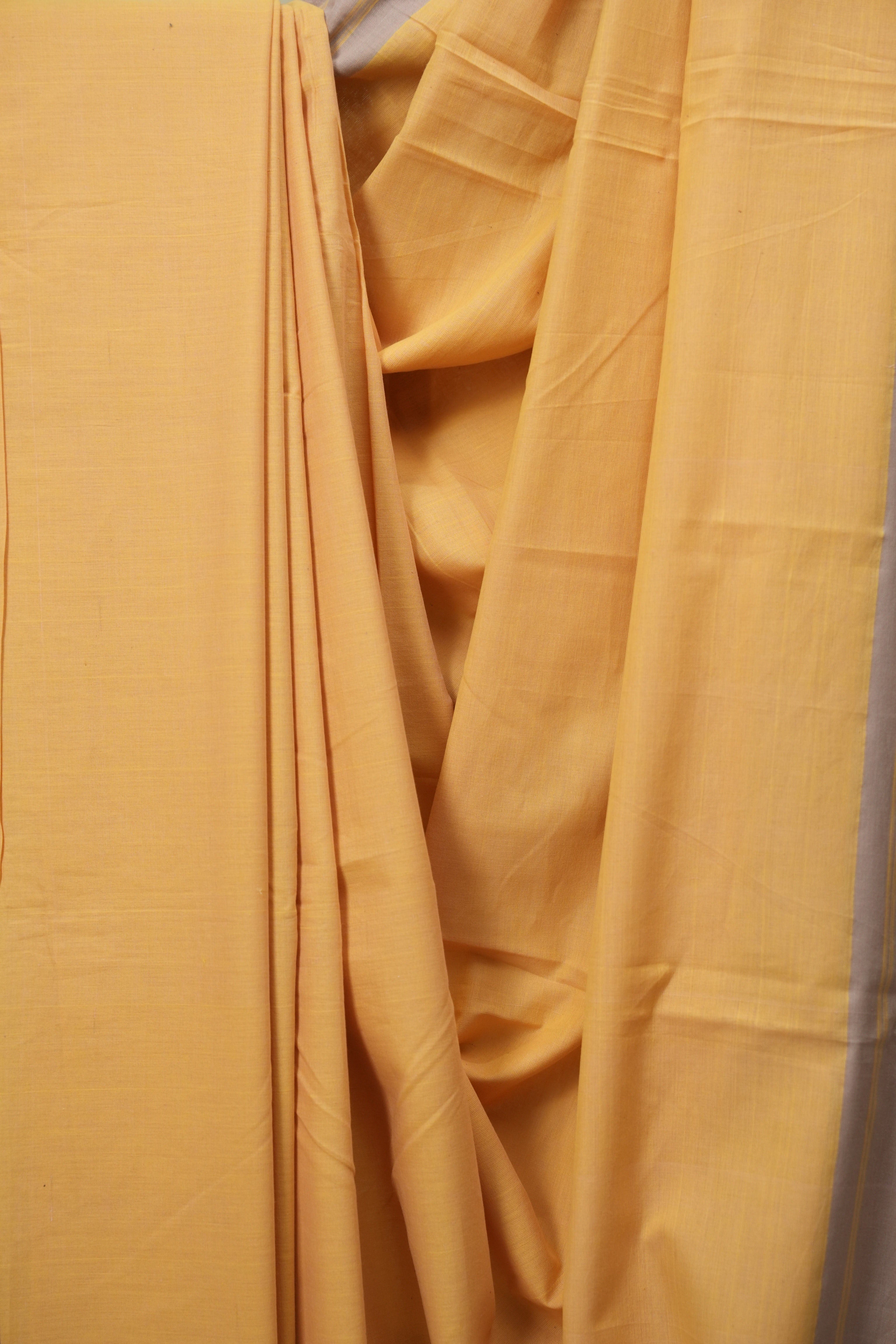 Yellow Cotton Ilkal Saree - SRYCIS1070
