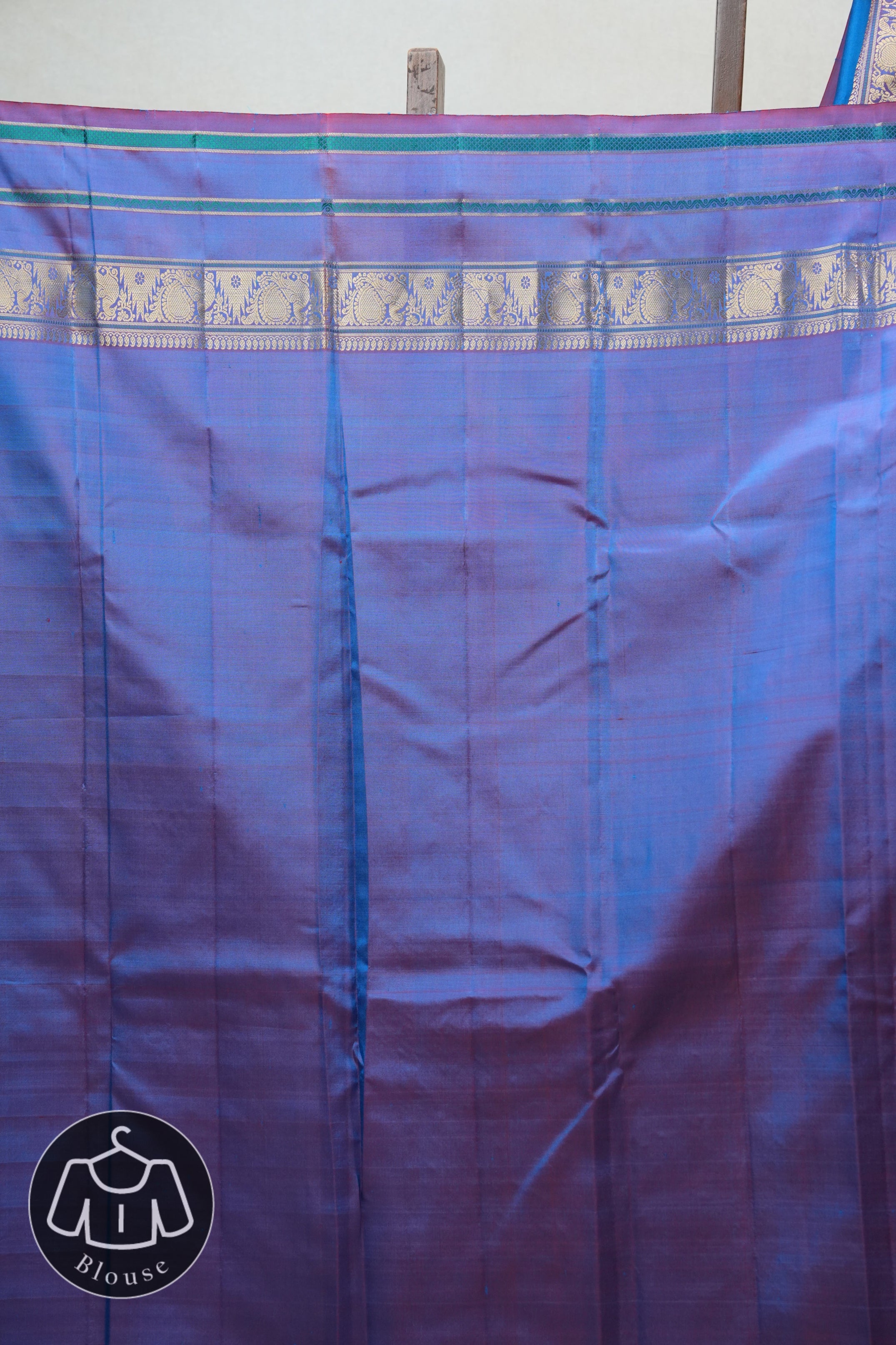 Peacock Blue Kanjeevaram Silk Saree - SRPBKSS925