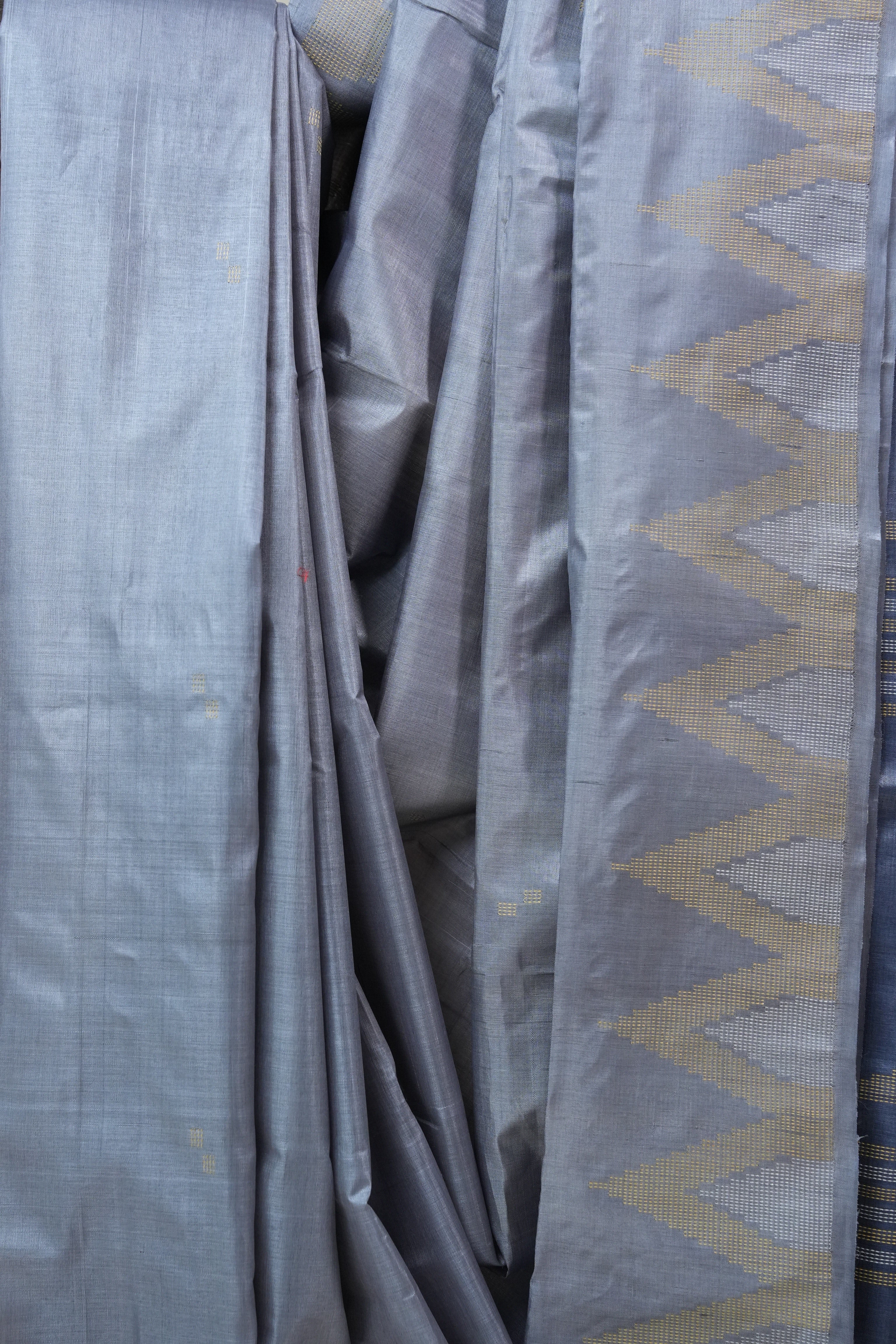 Grey Tussar Silk Saree - SRGTSS1318