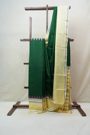 Green & Black Kanjeevaram Silk Saree - SRGBKSS918