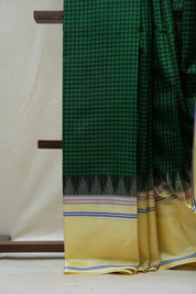 Green & Black Kanjeevaram Silk Saree - SRGBKSS918