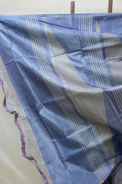 Grey Tussar Silk Saree - SRGTSS1318