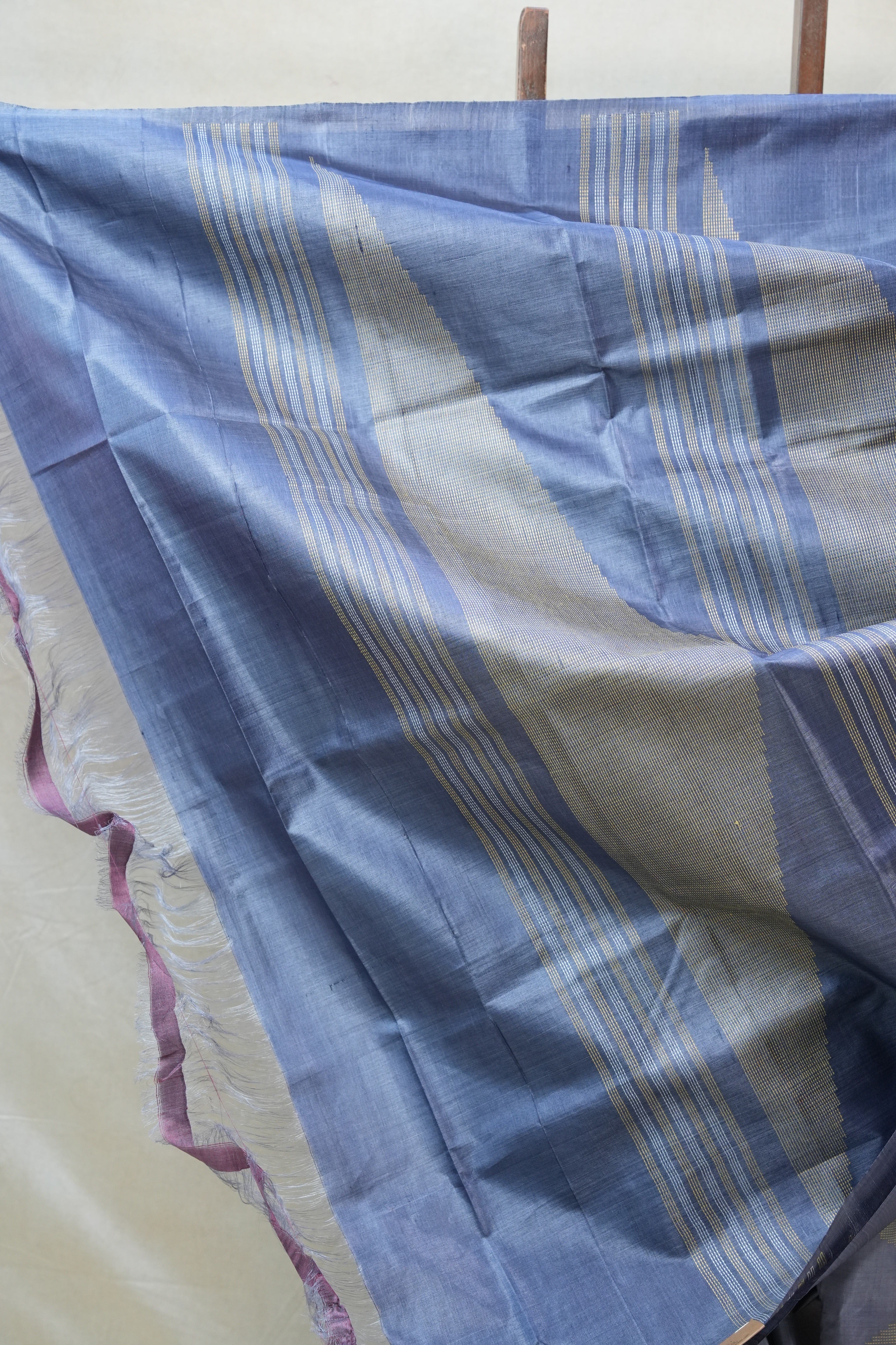 Grey Tussar Silk Saree - SRGTSS1318