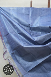 Grey Tussar Silk Saree - SRGTSS1318