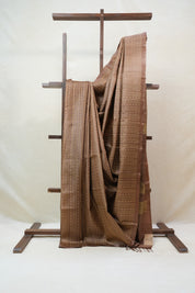Brown Tussar Silk Saree - SRBTSS1317