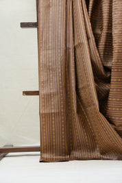 Brown Tussar Silk Saree - SRBTSS1317