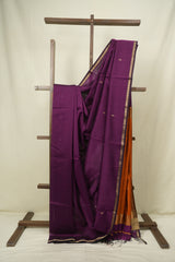 Purple Maheshwari Saree - SRPMS1337