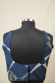 Indigo Blue HBP Ajrakh Cotton Blouse - SRIBACB45
