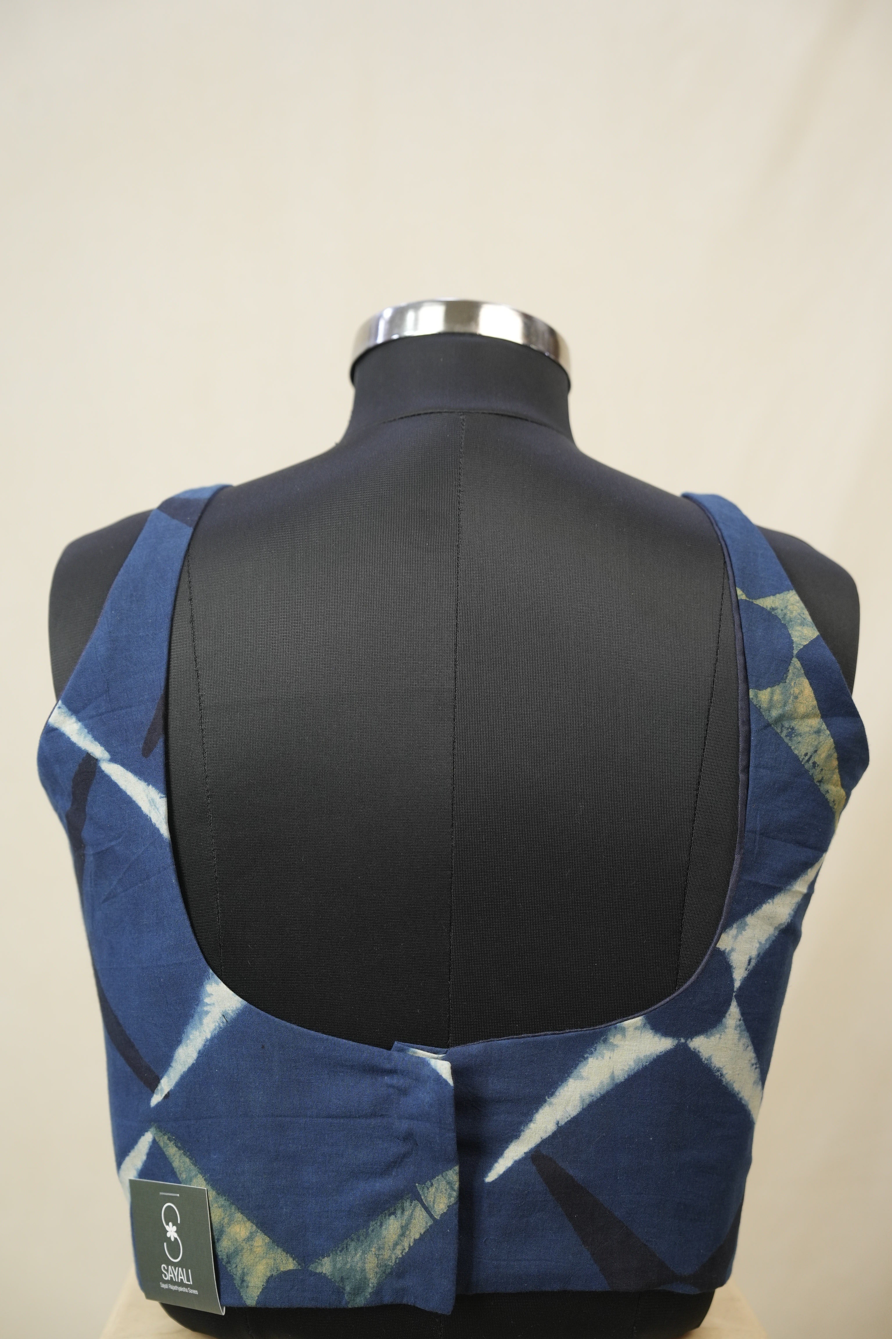 Indigo Blue HBP Ajrakh Cotton Blouse - SRIBACB45
