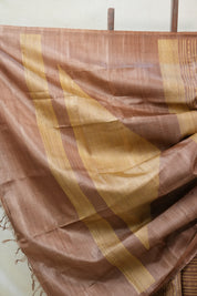 Brown Tussar Silk Saree - SRBTSS1317