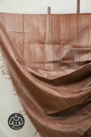 Brown Tussar Silk Saree - SRBTSS1317