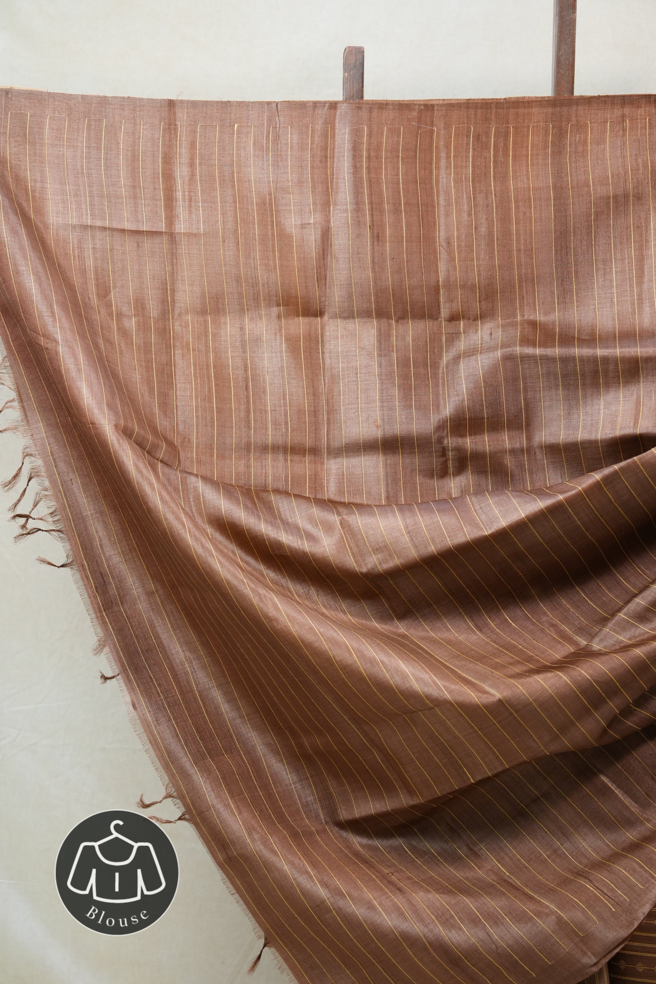 Brown Tussar Silk Saree - SRBTSS1317