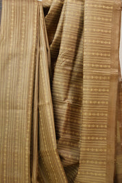Mustard Tussar Silk Saree - SRMTSS1319