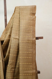 Mustard Tussar Silk Saree - SRMTSS1319