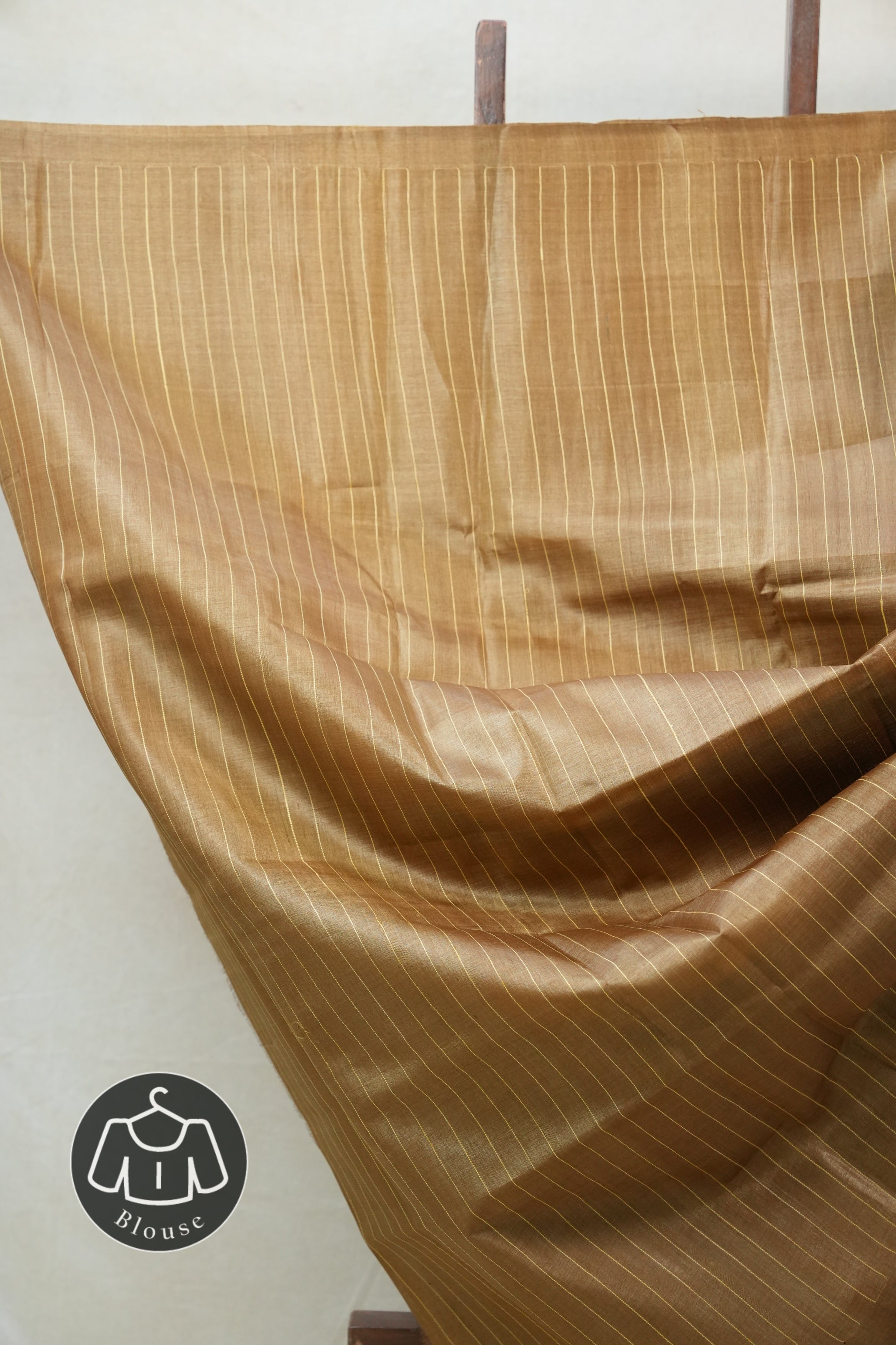 Mustard Tussar Silk Saree - SRMTSS1319