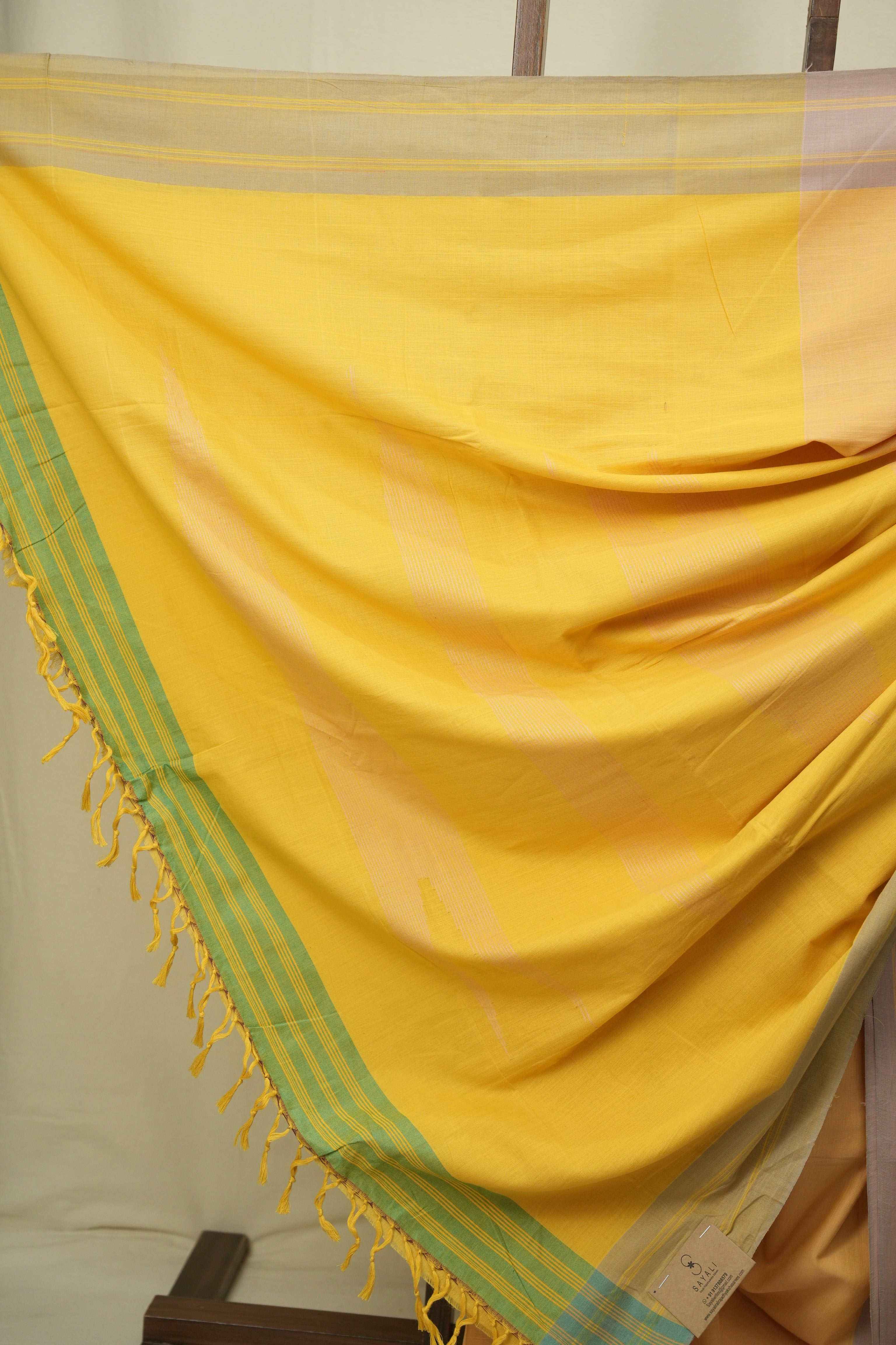 Yellow Cotton Ilkal Saree - SRYCIS1070