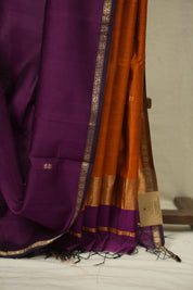 Purple Maheshwari Saree - SRPMS1337