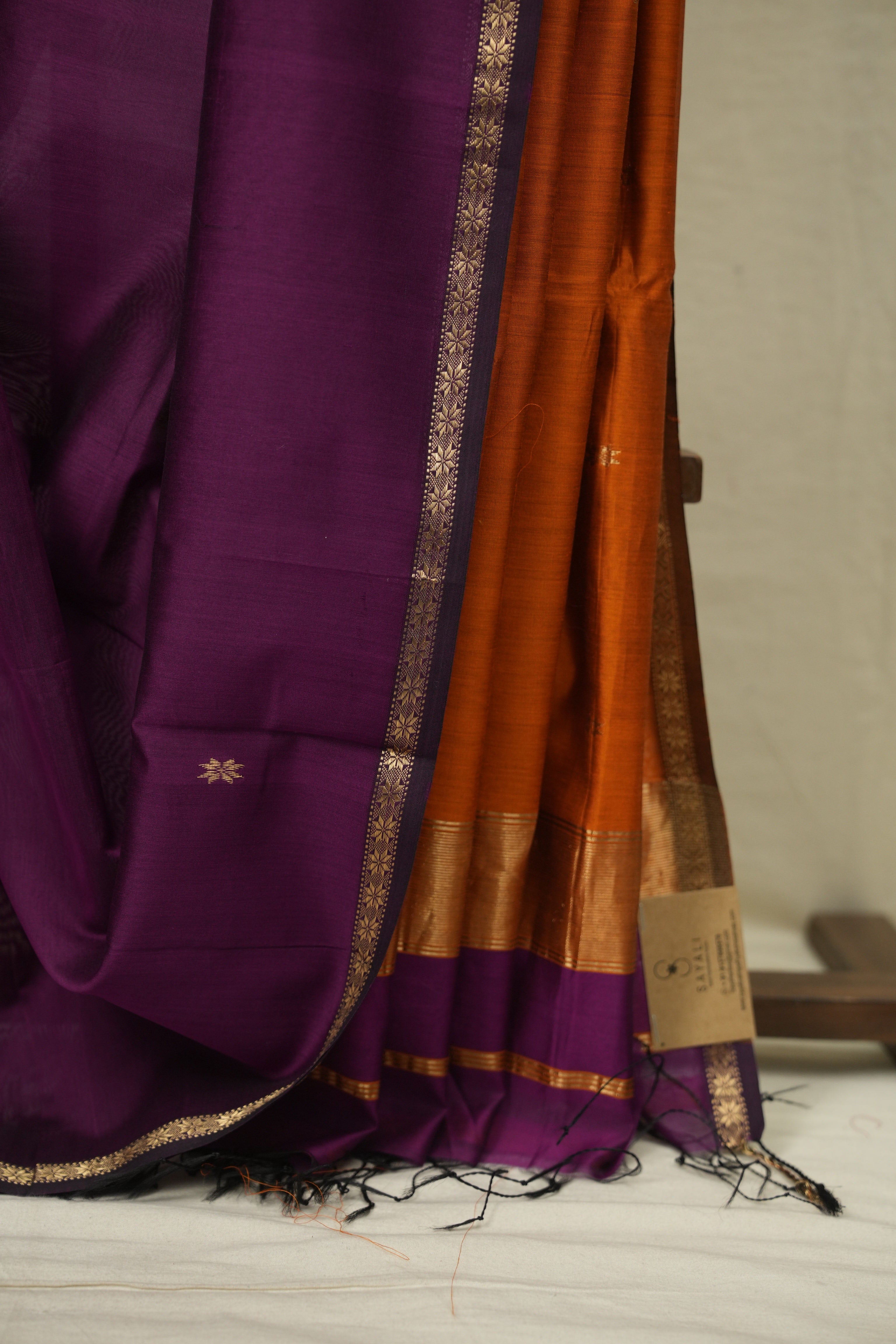 Purple Maheshwari Saree - SRPMS1337