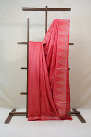 Pink Tussar Silk Saree - SRPTSS1321