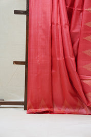 Pink Tussar Silk Saree - SRPTSS1321