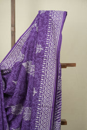 Purple HBP Cotton Saree - SRPCS3647