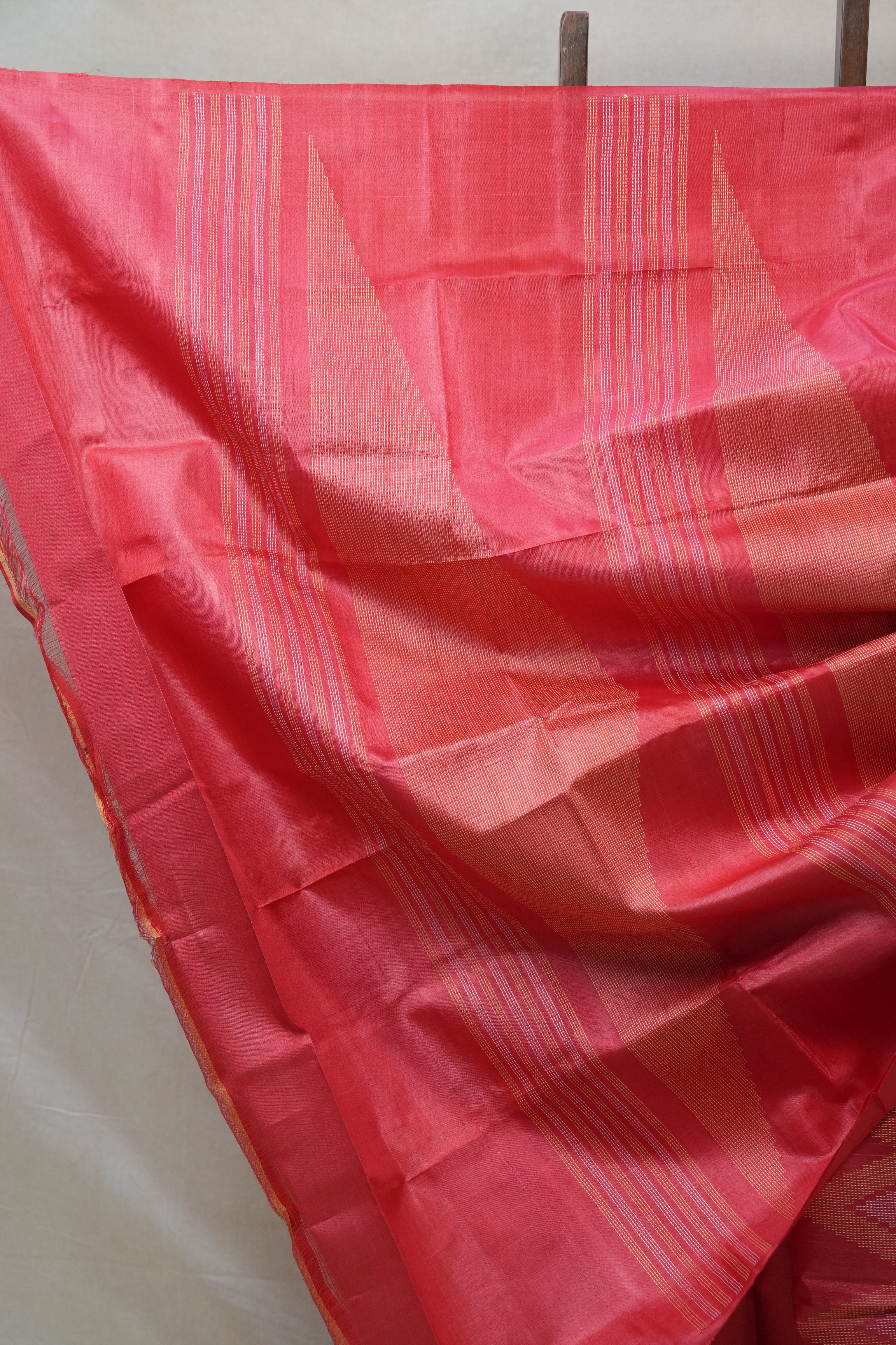Pink Tussar Silk Saree - SRPTSS1321