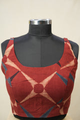 Maroon HBP Ajrakh Cotton Blouse - SRMACB44