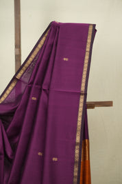 Purple Maheshwari Saree - SRPMS1337