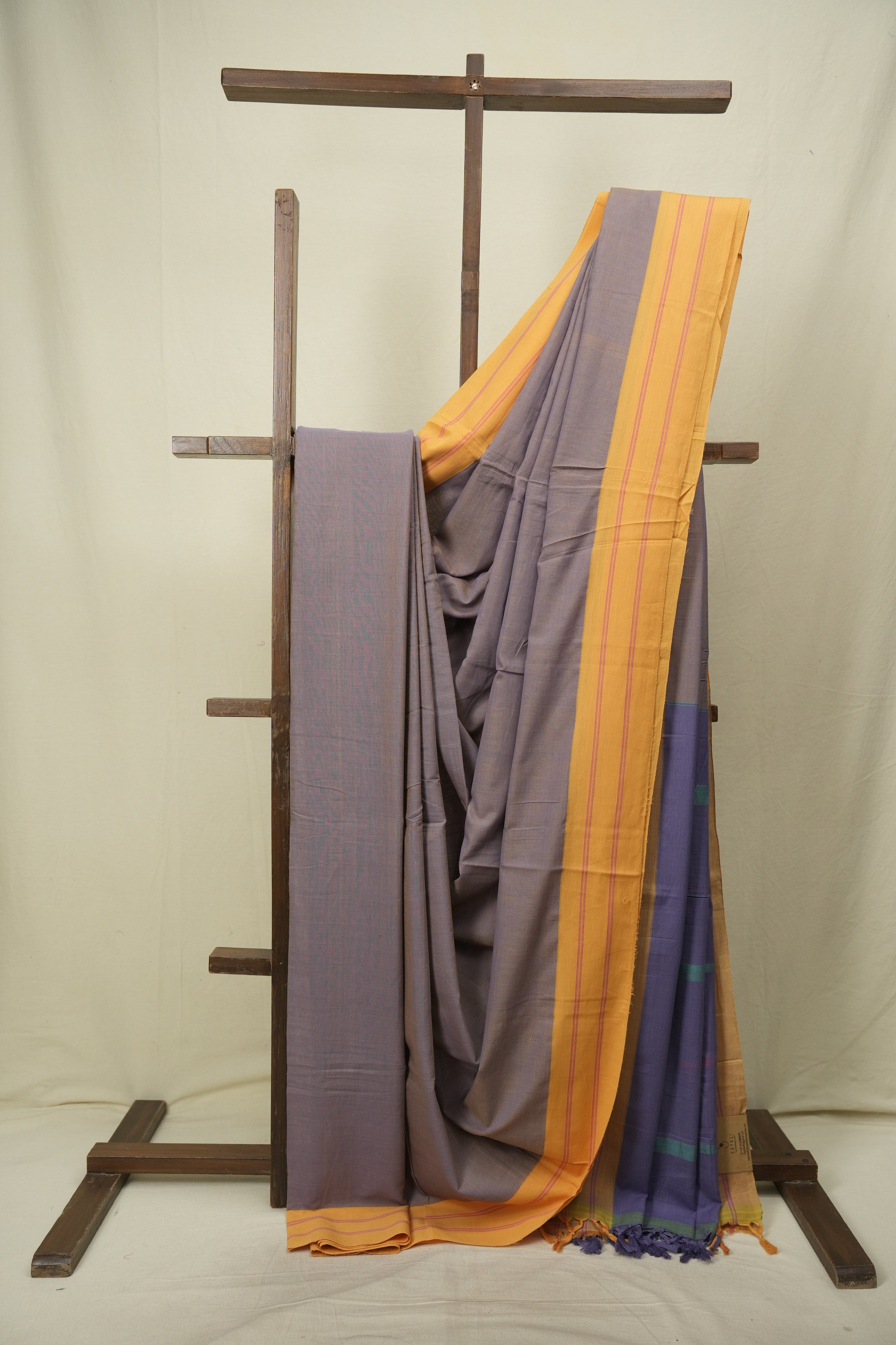 Two Tone Purple Cotton Ilkal Saree - SRPCIS1063