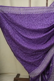 Purple HBP Cotton Saree - SRPCS3647