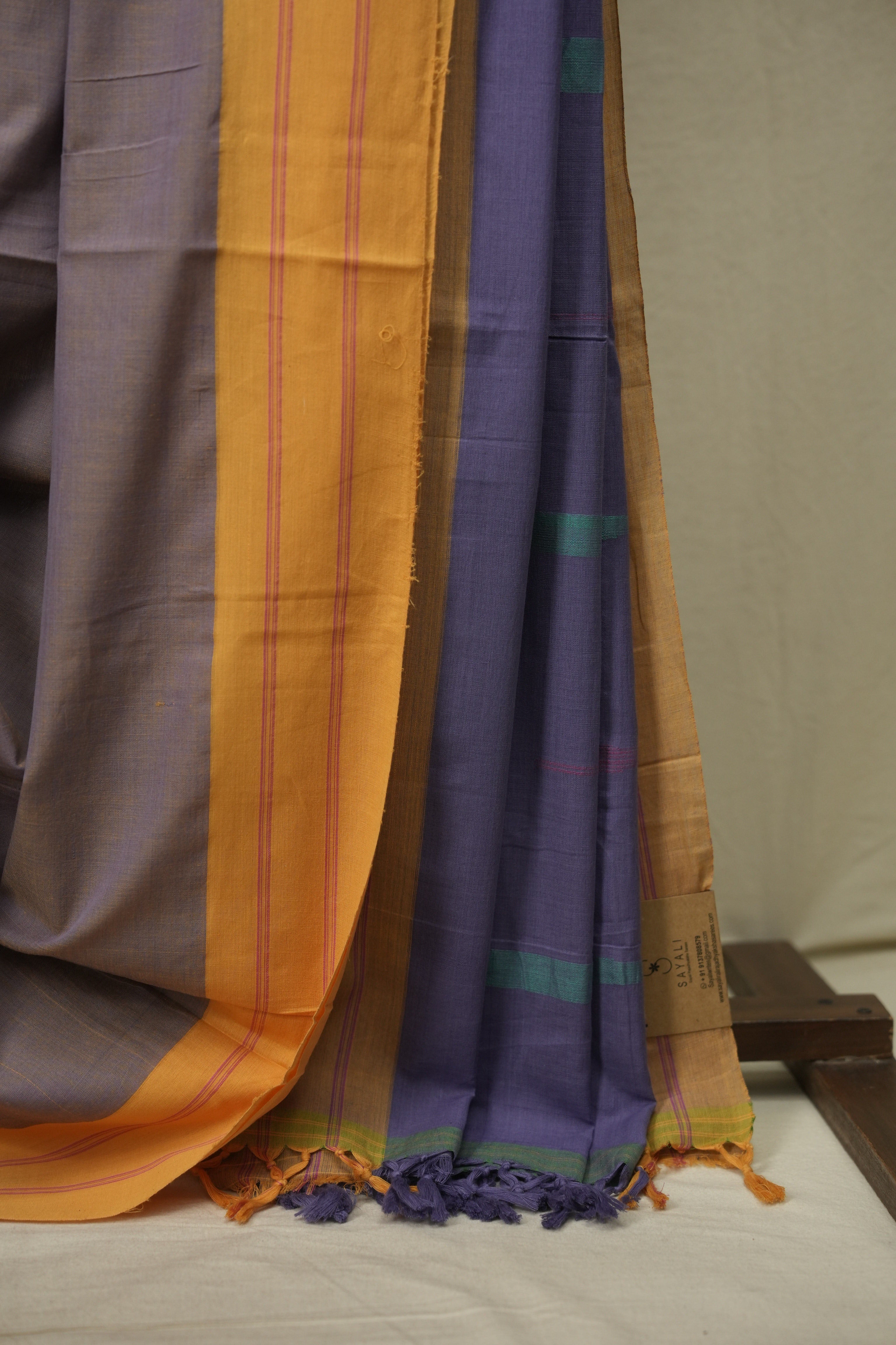 Two Tone Purple Cotton Ilkal Saree - SRPCIS1063