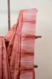 Coral Pink Tussar Silk Saree - SRCPTSS1301