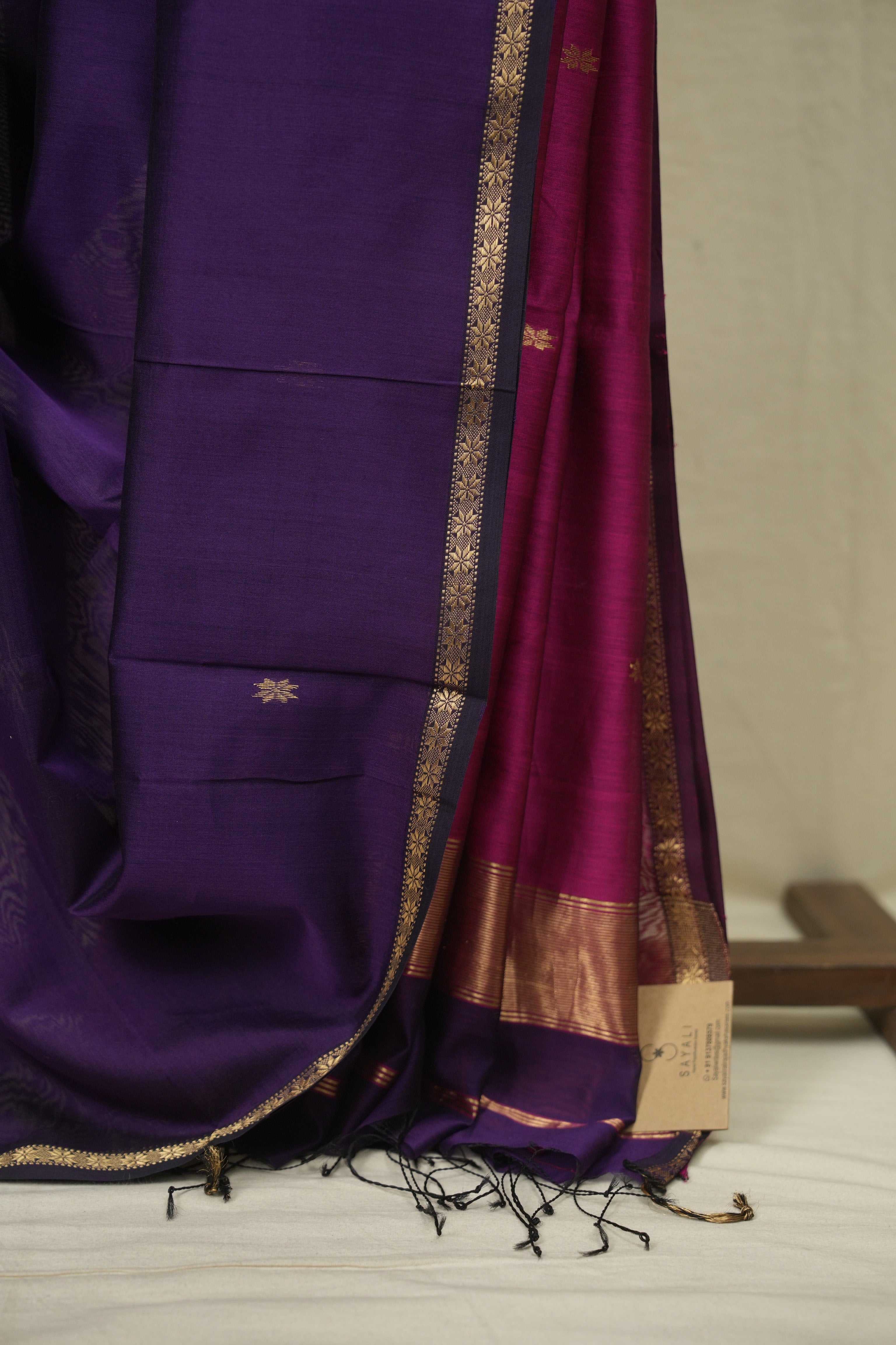 Purple Maheshwari Saree - SRPMS1336