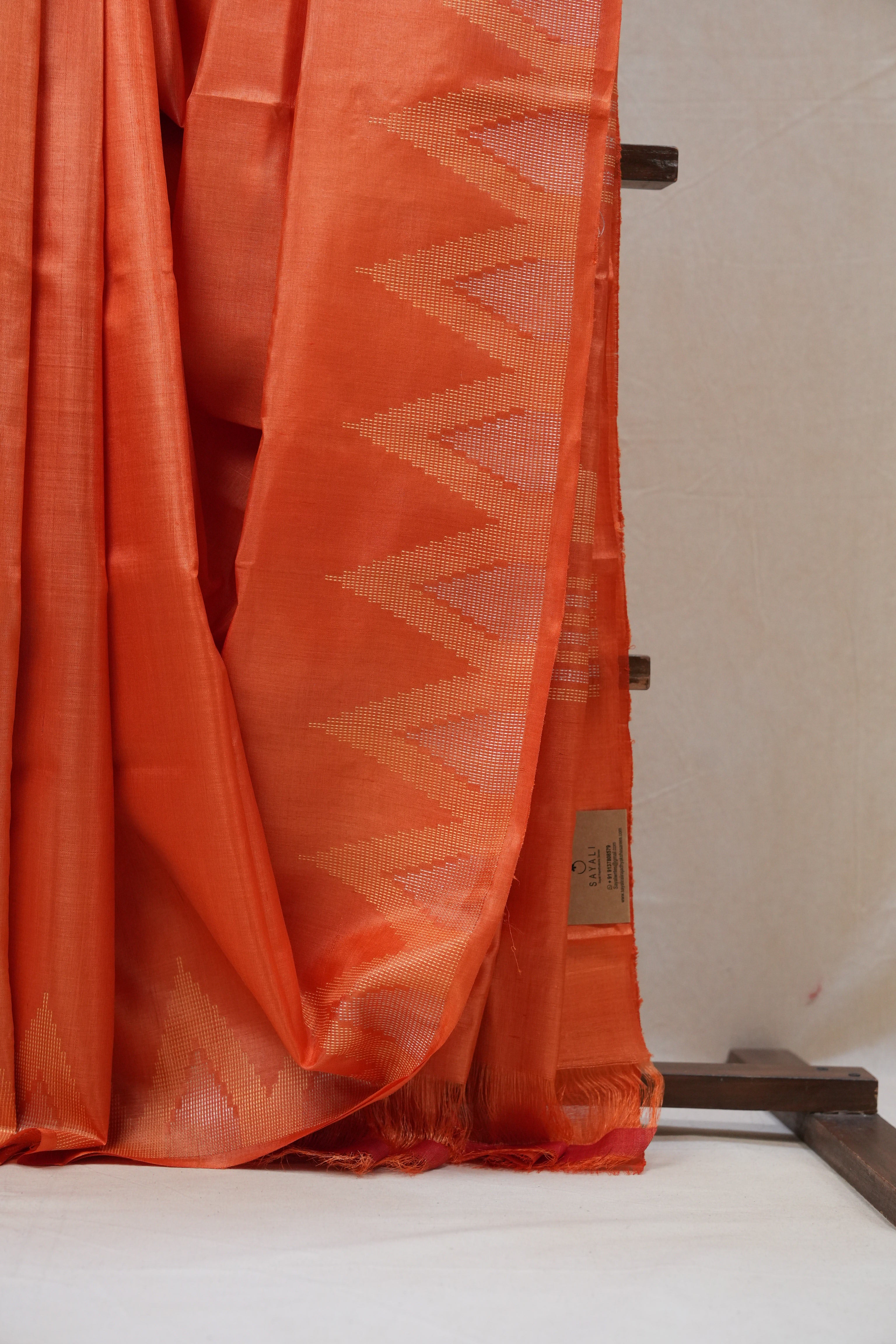 Orange Tussar Silk Saree - SROTSS1311