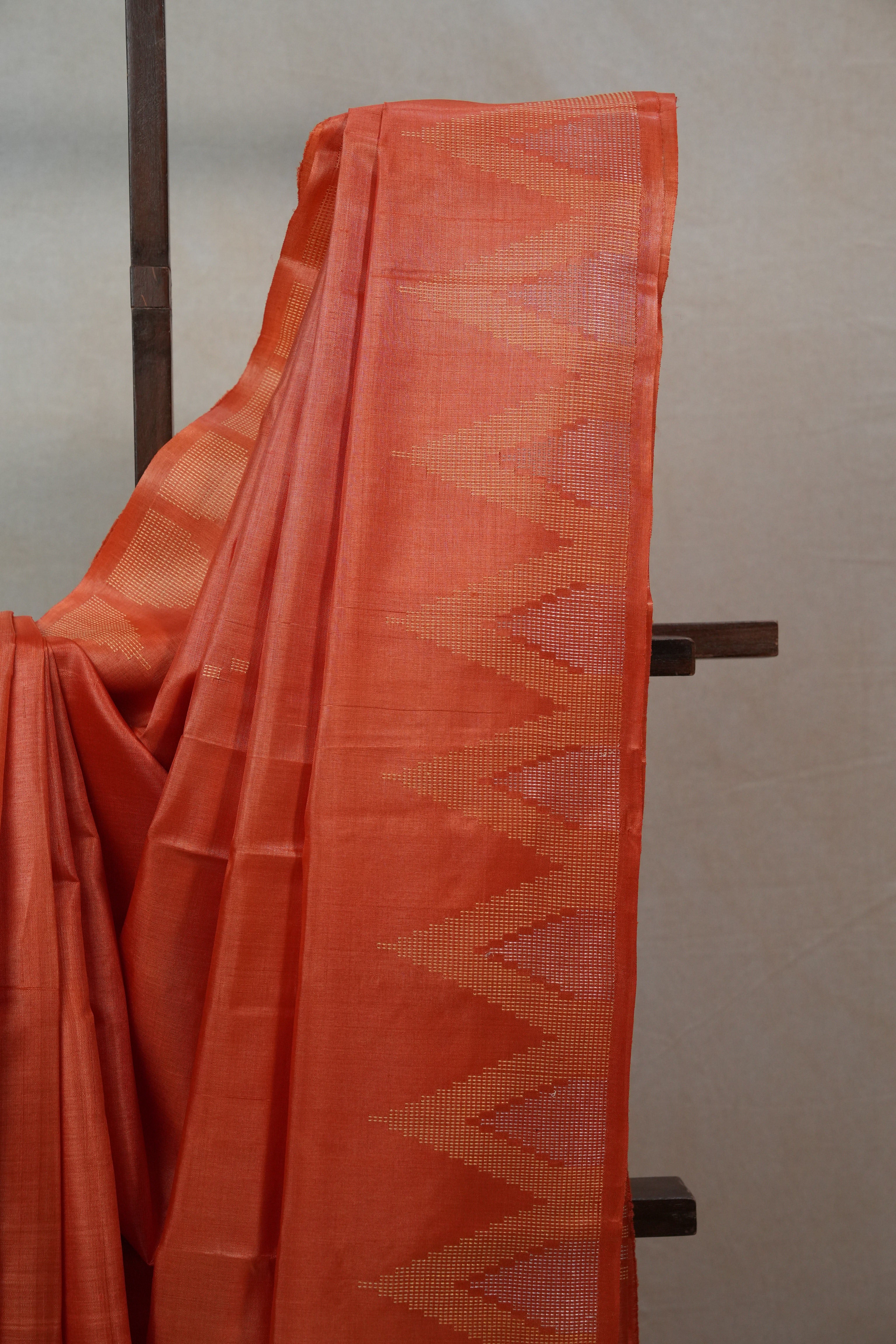 Orange Tussar Silk Saree - SROTSS1311