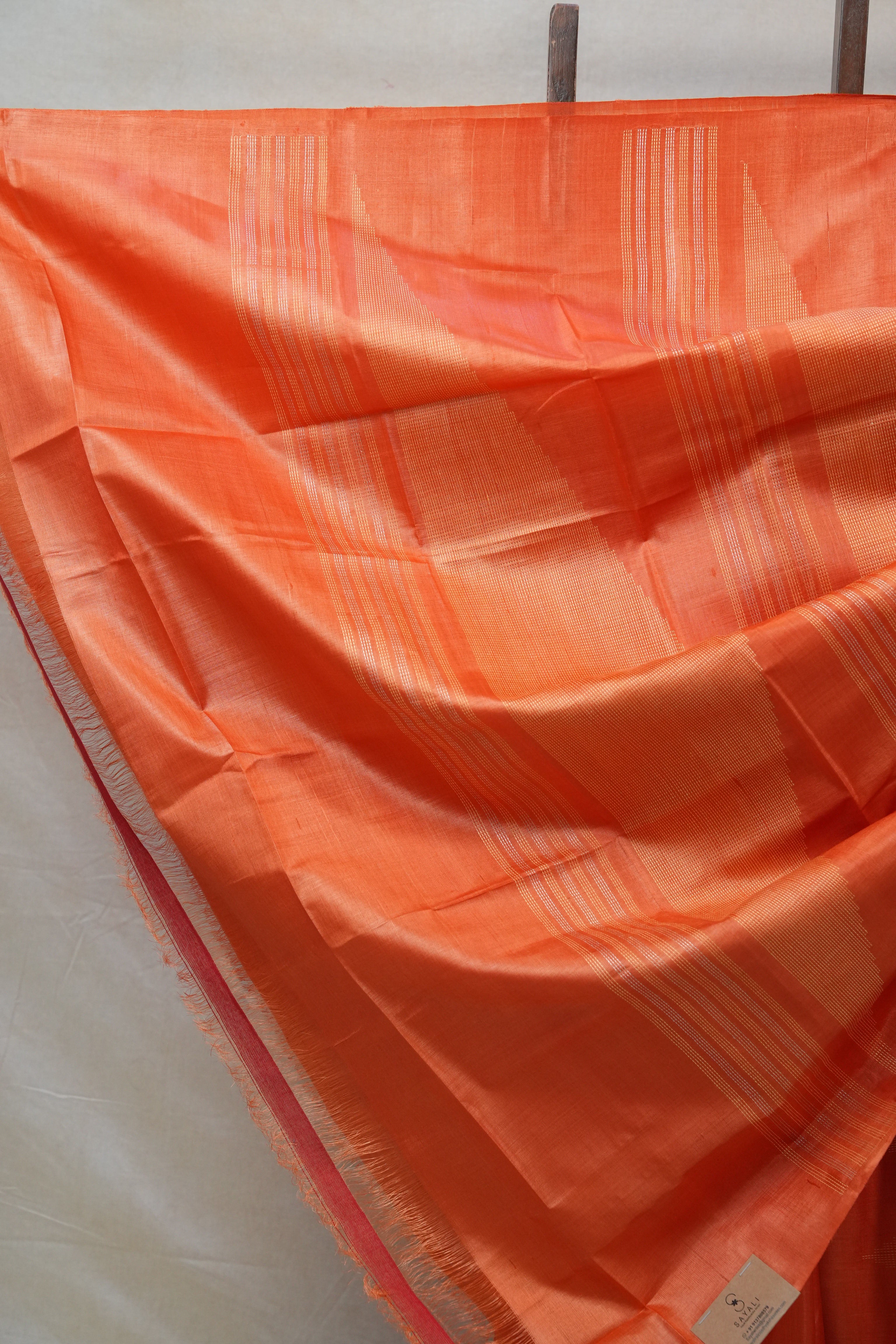 Orange Tussar Silk Saree - SROTSS1311