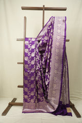 Purple Banarasi Silk Saree - SRPBSS965