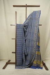 Blue HBP Cotton Saree - SRBCS3606
