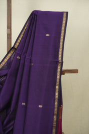 Purple Maheshwari Saree - SRPMS1336