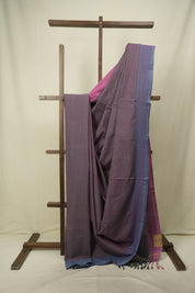 Two Tone Purple Cotton Ilkal Saree - SRPCIS1067