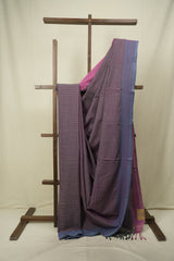 Two Tone Purple Cotton Ilkal Saree - SRPCIS1067