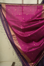 Purple Maheshwari Saree - SRPMS1336