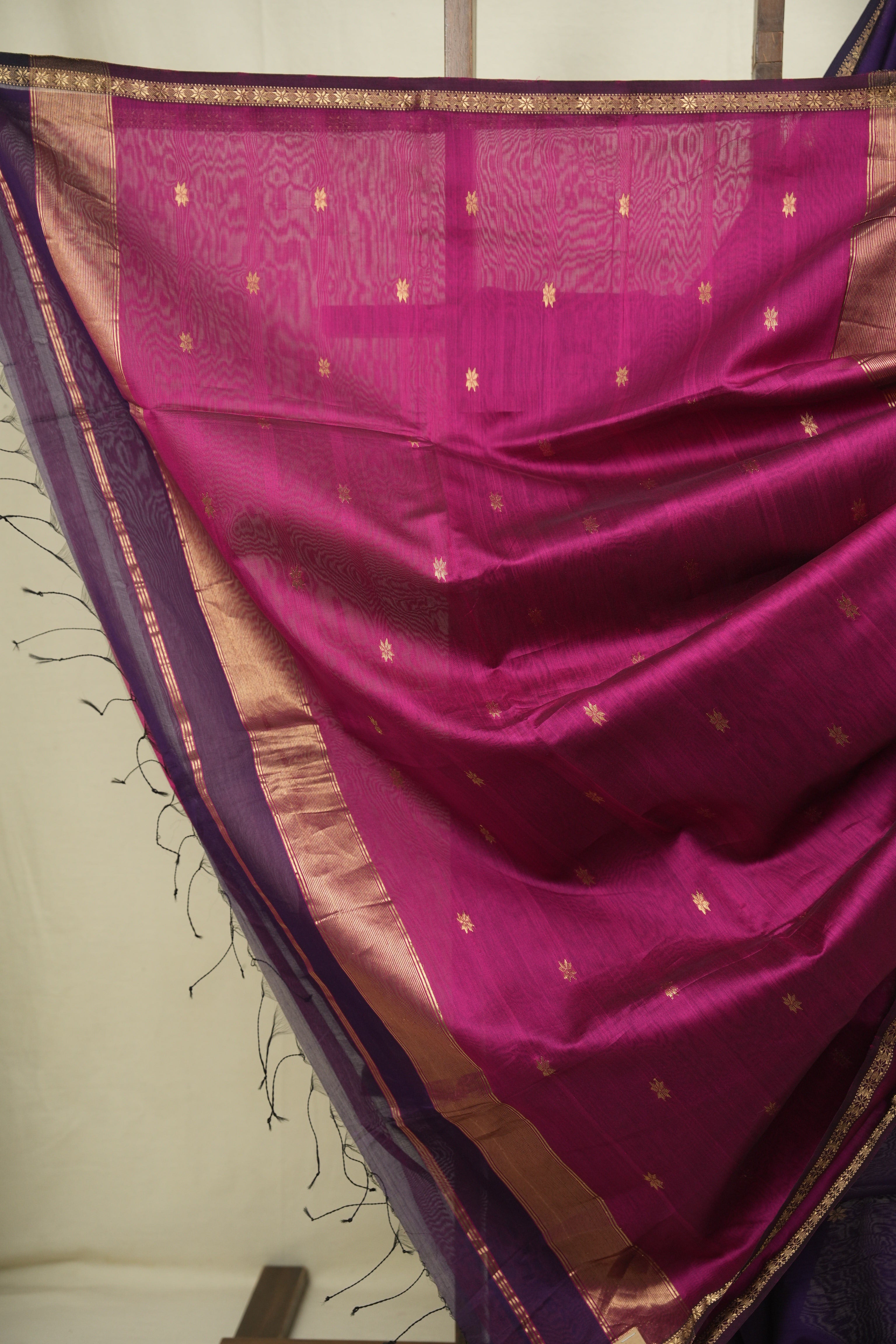 Purple Maheshwari Saree - SRPMS1336