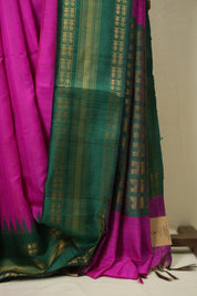 Rani Pink Raw Silk Saree - SRRPRSS1048