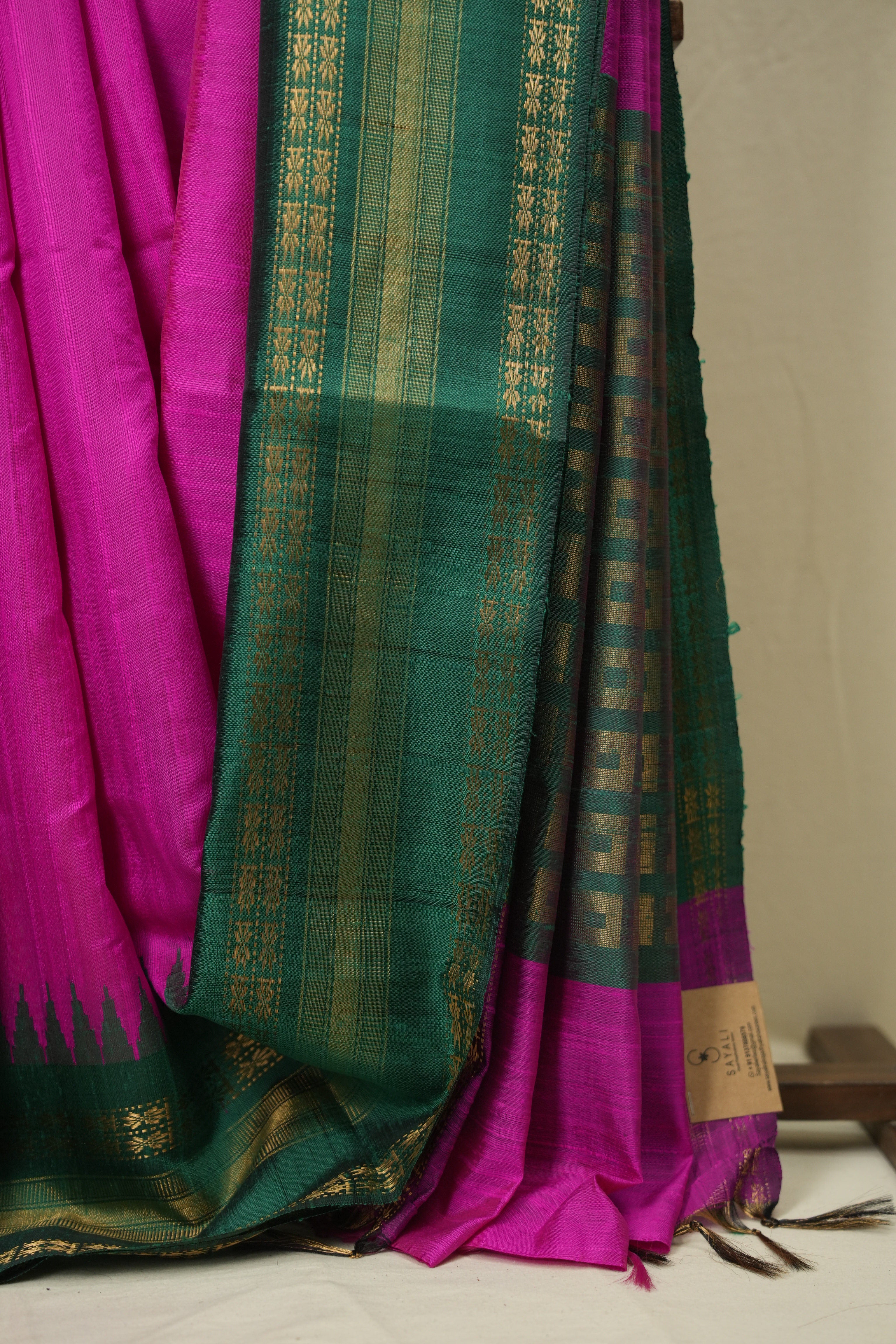 Rani Pink Raw Silk Saree - SRRPRSS1048