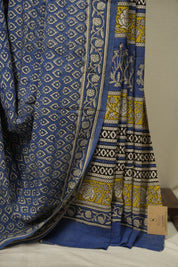 Blue HBP Cotton Saree - SRBCS3606