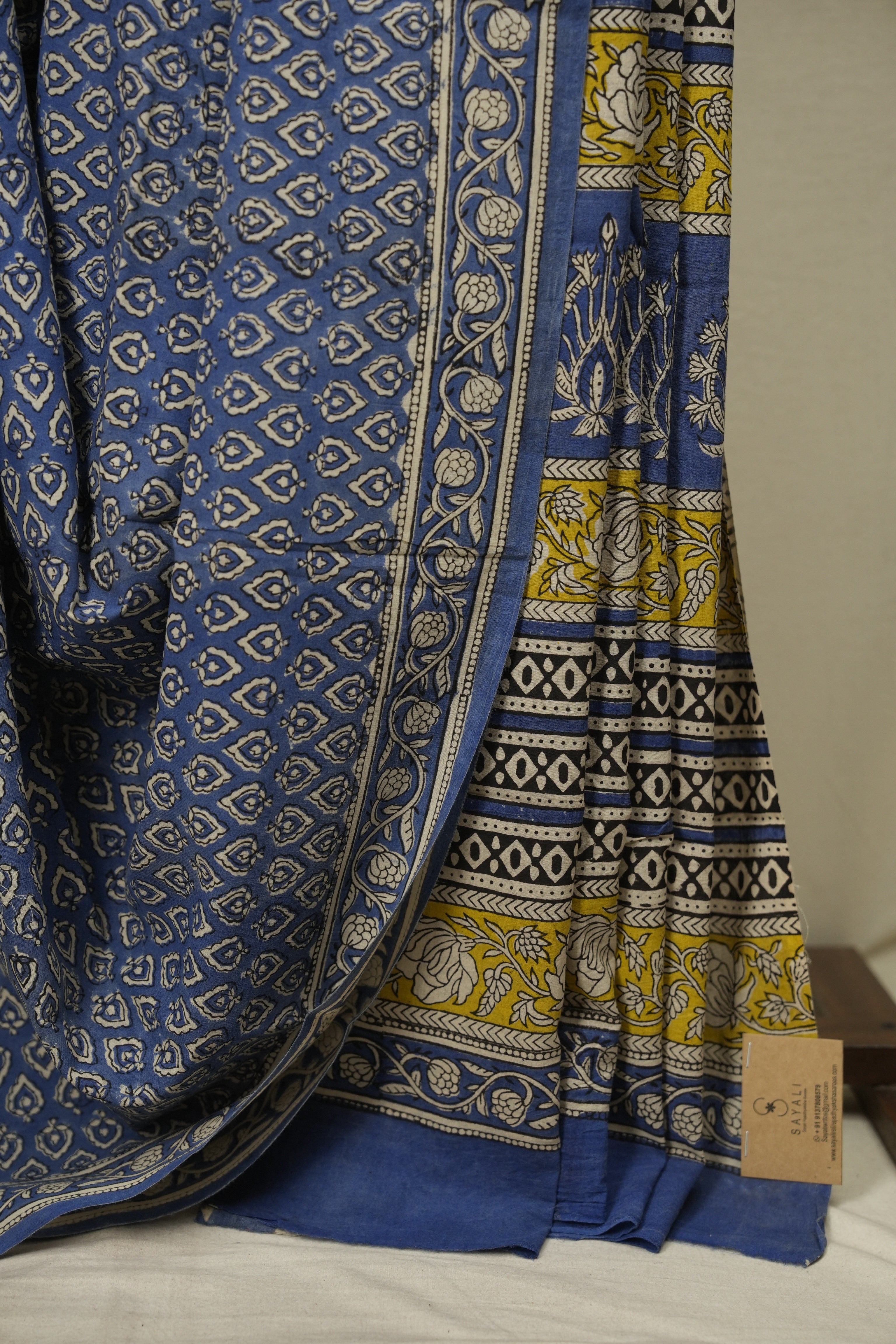 Blue HBP Cotton Saree - SRBCS3606