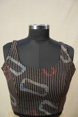 Black HBP Ajrakh Cotton Blouse - SRBACB53
