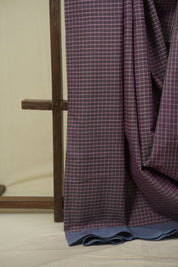 Two Tone Purple Cotton Ilkal Saree - SRPCIS1067